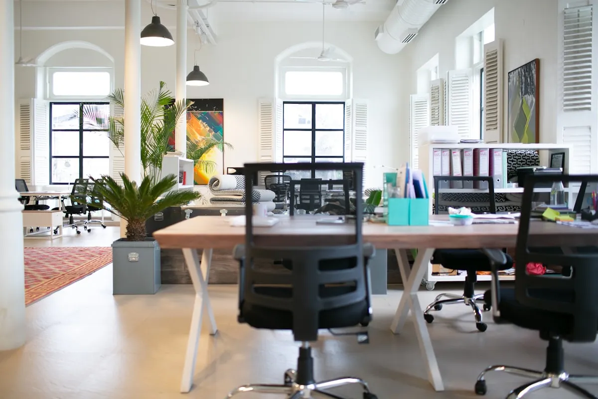 Clean, organized modern office space